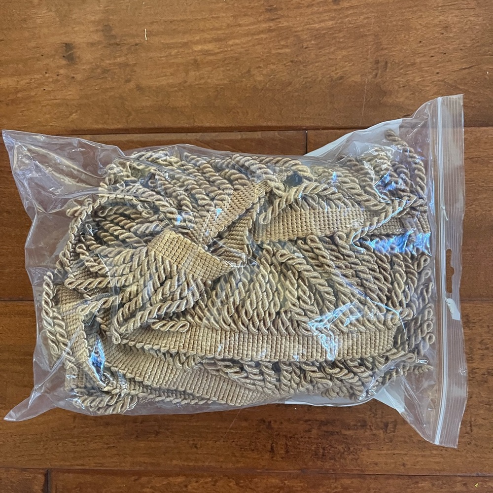 Gold Drapery Upholstery Fabric Trim 3” Fringe 3 1/6 YARD TOTAL Hobby Lobby